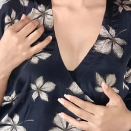 Women's Black Muslin Floral Wrap Kurti | V-Neck Tie-Waist Printed Kurti | Evorece - view 2