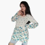 White Printed Short Kurti