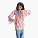 Pink Printed Short Kurti